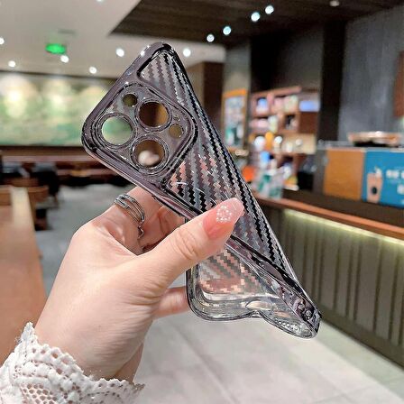 İPHONE 12 PRO MAX KARBON FİBER KAPLAMALI TLP YUMUŞAK RENKLİ SİLİKON KILIF