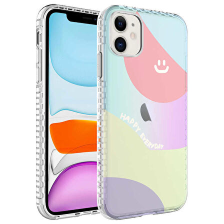 Smcase iPhone 11 Kılıf Desenli Elegans Serisi No Silikon
