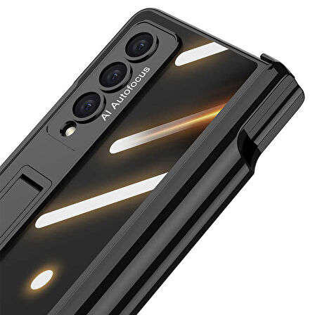 Gpack Samsung Galaxy Z Fold 4 Kılıf Kıpta Standlı Kalem Bölmeli Kalem Çıkmaz