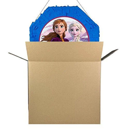 Frozen Anna - Elsa Pinyata 42cm + Sopası Doğum Günü Eğlencesi Pinyata Patlatma Partisi