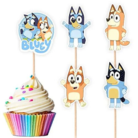 Bluey Şekilli Kürdan 10 Adet
