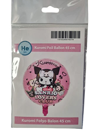 Folyo Balon Kuromi Temalı 45 cm pembe kuromi Doğum Günü Folyo Balon