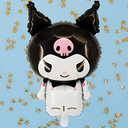 Folyo Balon Kuromi 80x50 cm siyah Büyük Doğum Günü Balonu
