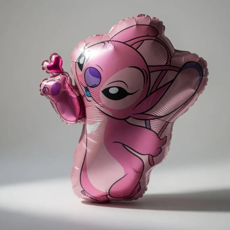 Stitch Angel Folyo Balon 70x110 cm Parti Doğum Günü Dekorasyon Balonu Büyük Boy