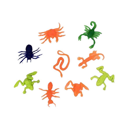 Pinyata İçi Oyuncak RENKLİ BÖCEKLER 10lu