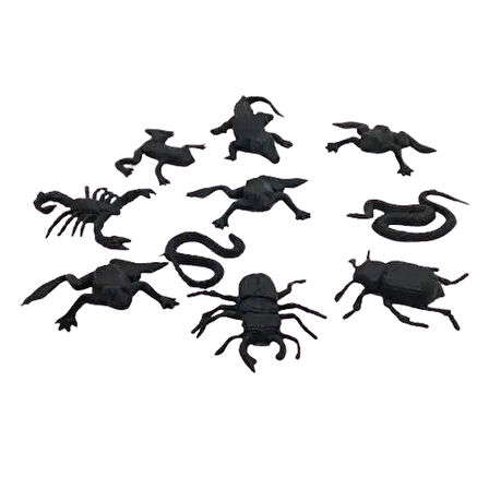 Pinyata İçi Oyuncak SİYAH BÖCEKLER 10lu
