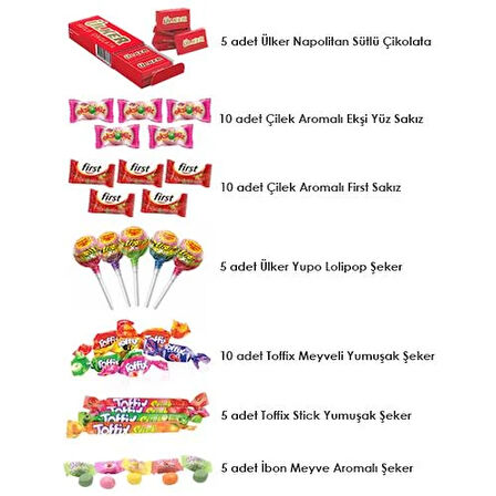 Pinyata İçi Şekerlemeler 50 Parça