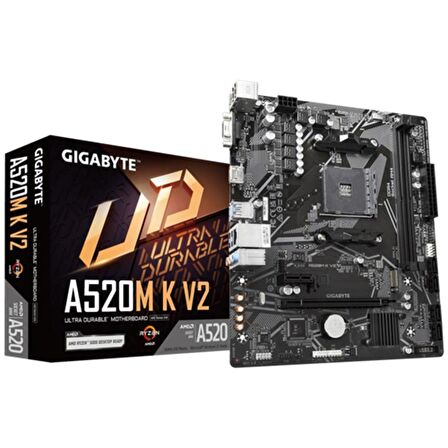 Gigabyte A520M K V2 AMD A520 AM4 DDR4 5100 MHz Masaüstü Anakart