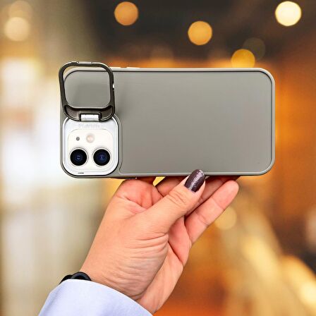 İPHONE 11 STANDLI İÇİ SÜET TPU KILIF