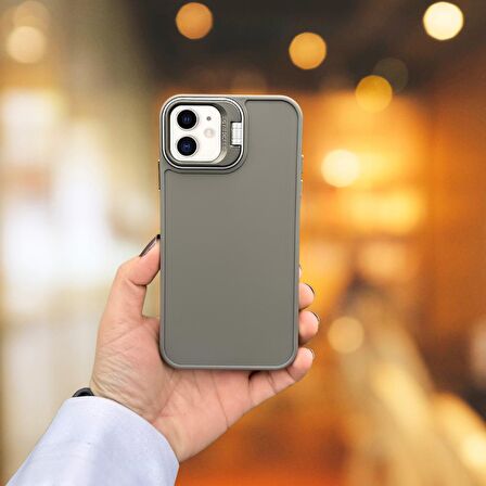İPHONE 11 STANDLI İÇİ SÜET TPU KILIF