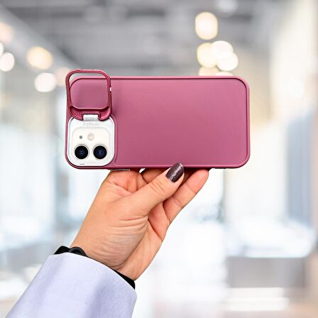 İPHONE 11 STANDLI İÇİ SÜET TPU KILIF