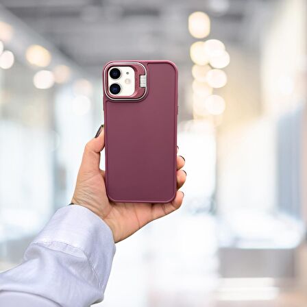 İPHONE 11 STANDLI İÇİ SÜET TPU KILIF