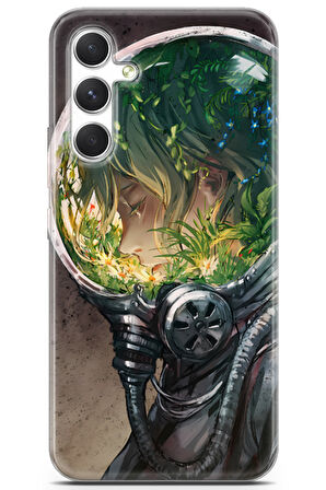 Samsung Galaxy A54 5G uyumlu Girls 29 Silikon Kapak Fanus Çiçekler