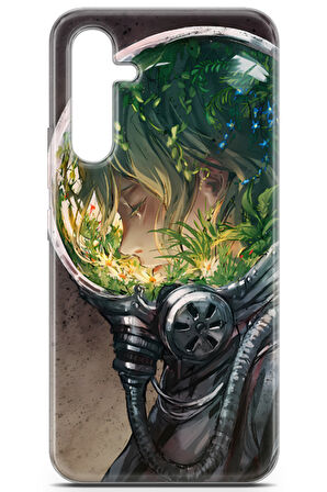 Samsung Galaxy A54 5G uyumlu Girls 29 Silikon Kapak Fanus Çiçekler