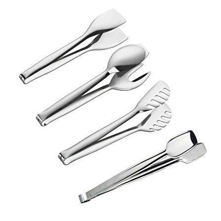 Nehir 4 Parça Pasta Makarna Servis Izgara Maşa Takımı