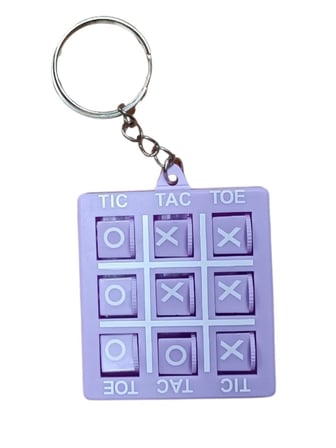 XOX Oyunu Anahtarlık 1 Adet Tic Tac Toe Zeka ve Stres Oyuncağı Çanta Süsü