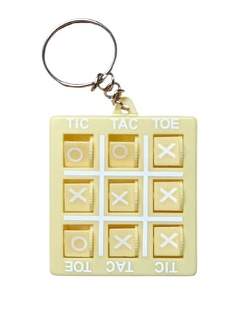 XOX Oyunu Anahtarlık 1 Adet Tic Tac Toe Zeka ve Stres Oyuncağı Çanta Süsü