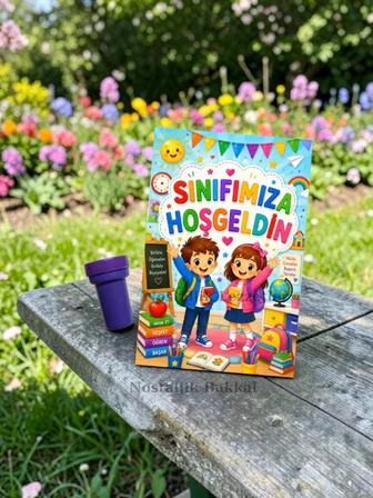 Sınıfımıza Hoşgeldin Yazılı 20 Adet Hediye Seti 1. Sınıf- Sene Başı Hatırası Mühür (Istampa) Tebrik Kartı Hediyeli