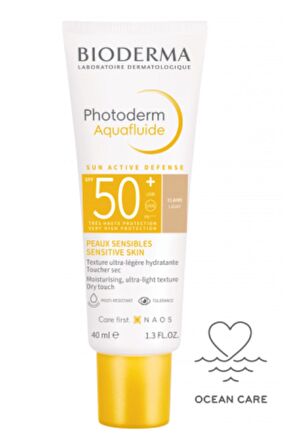 Bioderma Photoderm SPF 50+ Aquafluide Renkli Güneş Kremi 40 ml Claire Light