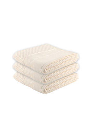 Özdilek Azra 50x90 Cm El-Yüz Havlusu Krem 3'lü