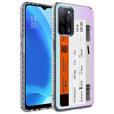 Smcase Oppo A16 Kılıf Desenli Elegans Serisi Silikon