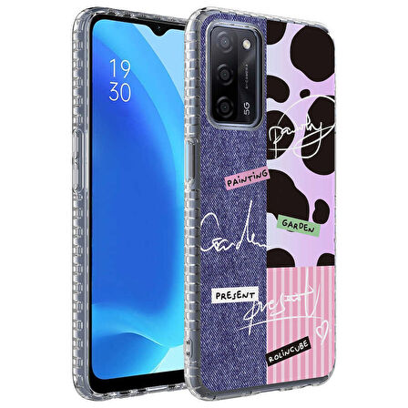 Smcase Oppo A16 Kılıf Desenli Elegans Serisi Silikon