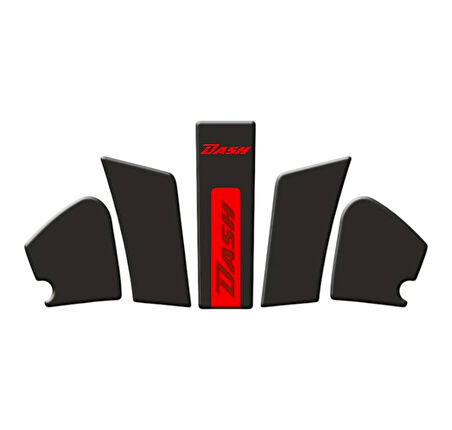 Gogo Tank Pad Set 002 Siyah Kırmızı Hero Dash 125 2022-2024