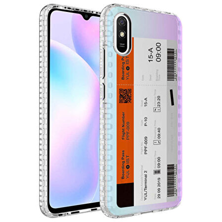 Smcase Xiaomi Redmi 9A Kılıf Desenli Elegans Serisi Silikon