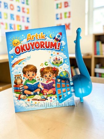 Yeni Okumayı Öğrenen Öğrencilere Hediye 10 Set Artık Okuyorum Yazılı 1. Sınıf Hatırası Pipo Şeklinde Üflemeli Top Tebrik Kartı Hediyeli