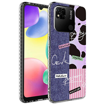 Smcase Xiaomi Poco C40 Kılıf Desenli Elegans Serisi Silikon