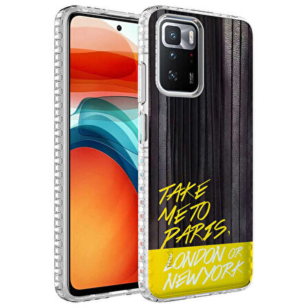 Smcase Xiaomi Redmi 10 2022 Kılıf Desenli Elegans Serisi Silikon