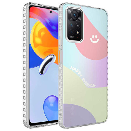 Smcase Xiaomi Redmi Note 11 Pro 5g Kılıf Desenli Elegans Serisi Silikon