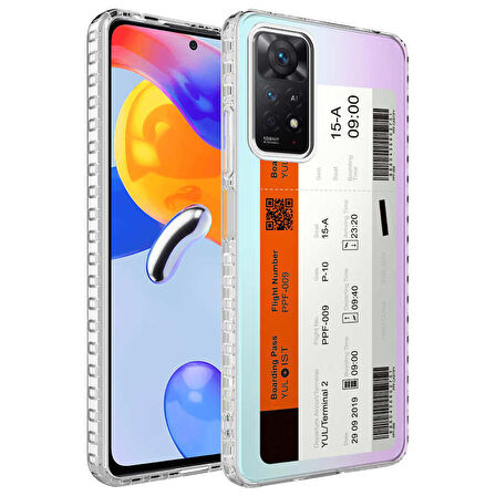 Smcase Xiaomi Redmi Note 11s Global Kılıf Desenli Elegans Serisi Silikon