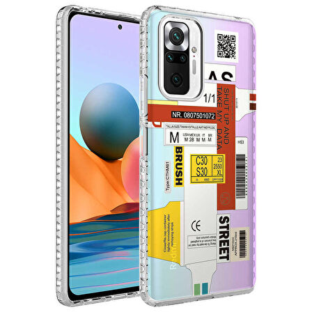 Smcase Xiaomi Redmi Note 10 Pro Max Kılıf Desenli Elegans Serisi Silikon