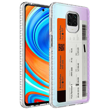 Smcase Xiaomi Redmi Note 9 Pro Kılıf Desenli Elegans Serisi Silikon