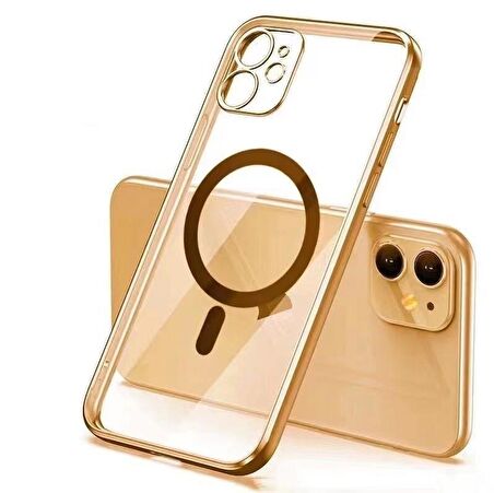 İphone 11 Pro Max Parlak Magsafe Lazer Kapak-Kılıf