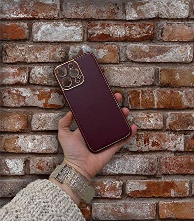 İphone 14 Pro Deri Görünümlü Coco Kapak
