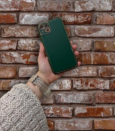 İphone 14 Plus Deri Görünümlü Coco Kapak-Kılıf