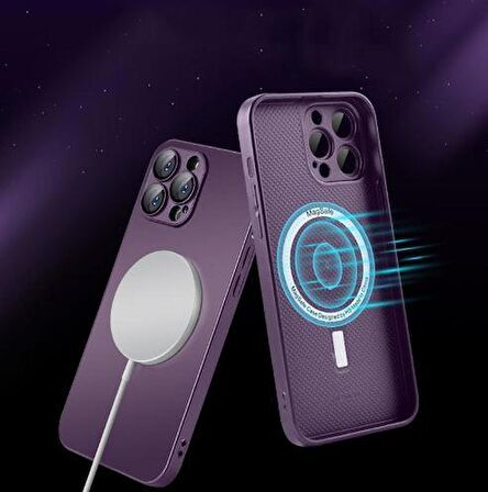 İphone 13 Pro Uyumlu Magsafe Ag Glass Buzlu Cep Telefopnu Kılıfı