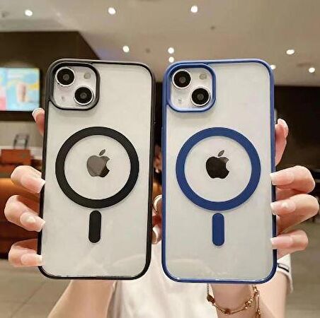 İphone 11 Pro Max Magsafe Uyumlu Magsafe Uyumlu Mat Çerçeveli Telefon Kılıfı