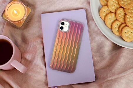 İphone 11 Dalgalı Kabartmalı Silikon Wave Telefon Kapak