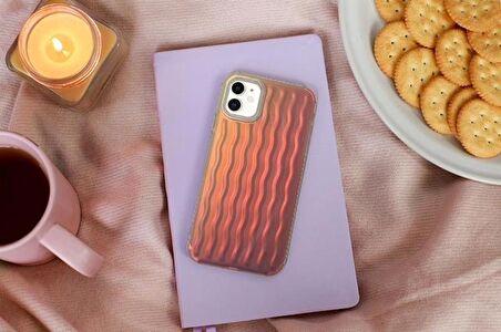 İphone 11 Dalgalı Kabartmalı Silikon Wave Telefon Kapak