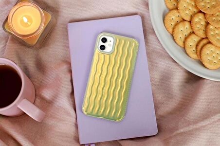 İphone 11 Dalgalı Kabartmalı Silikon Wave Telefon Kapak
