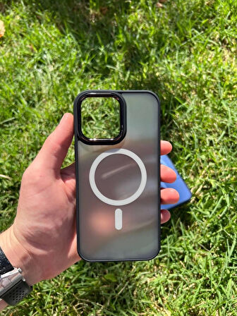 İphone 14 Pro Magsafe Mat Krom Telefon Kılıfı