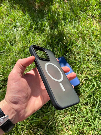 İphone 14 Pro Magsafe Mat Krom Telefon Kılıfı