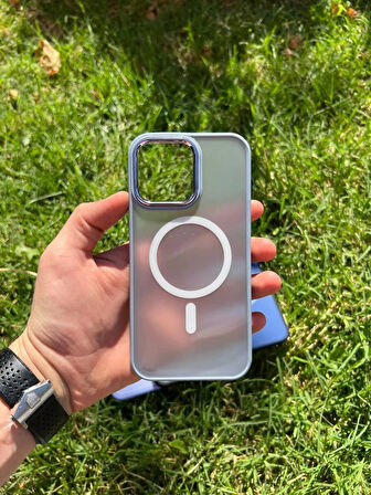 İphone 14 Pro Magsafe Mat Krom Telefon Kılıfı