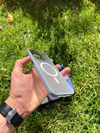 İphone 14 Pro Magsafe Mat Krom Telefon Kılıfı