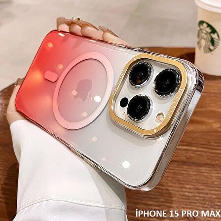 İphone 15 Pro Max Pixel Sert Magsafe Uyumlu Telefon Kılıfı