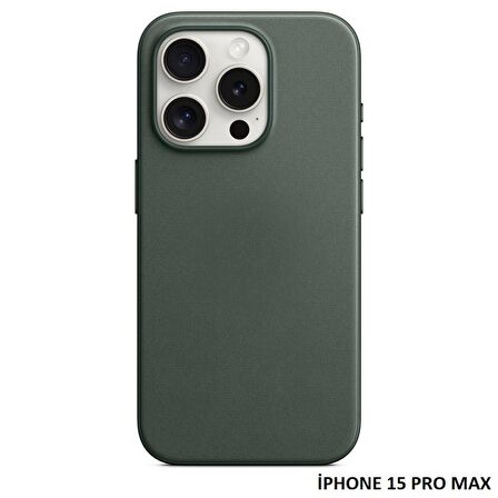 iPhone 15 Pro Max için MagSafe özellikli Mikro Dokuma FineWoven Kılıf