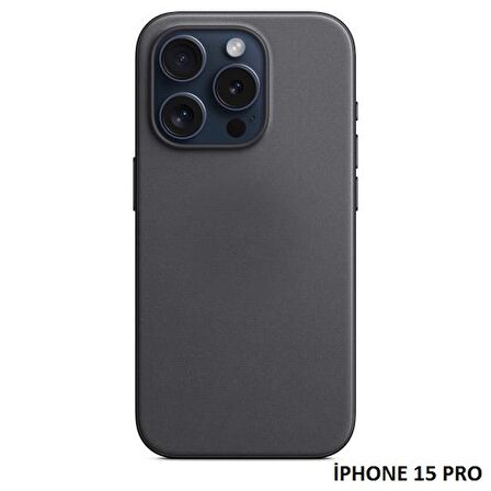 iPhone 15 Pro için MagSafe özellikli Mikro Dokuma FineWoven Kılıf